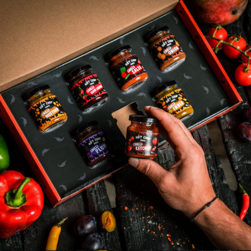 detail Hot Chip Chilli Sauces Gift Box 420 g