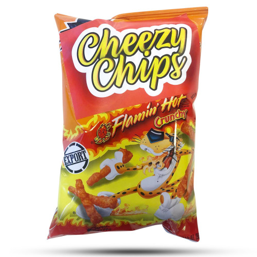 detail Cheezy Chips Crunchy Flaming Hot 99,2 g