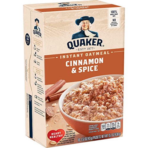 detail Quaker Instant Oats Cinnamon & Spice 430 g