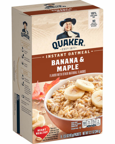 detail Quaker Instant Oats Banana & Maple 344 g