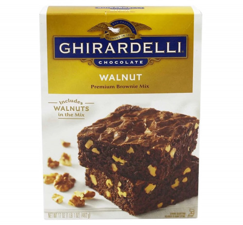 detail Ghirardelli Walnut Brownie Mix 482 g