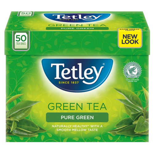 detail Tetley Green Tea Pure Green 50 Bags 100 g