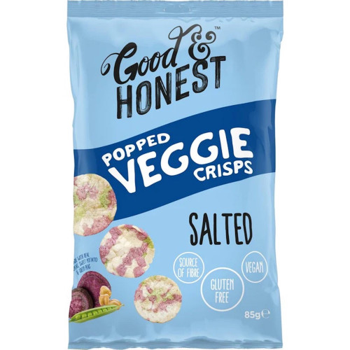 detail Good&Honest Veggie Chickpeas Sweet Potatoe Pea Salted Crisps 85 g