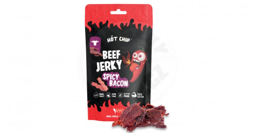 Hot Chip Beef Jerky Spicy Bacon 25 g