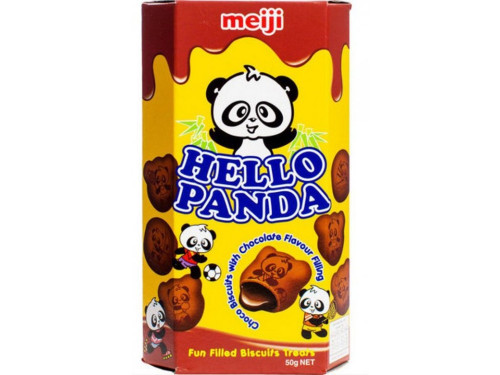 detail Japanese Meiji Hello Panda Double Chocolate 50 g