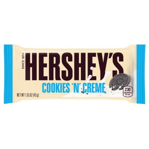 detail Hersheys Cookies & Cream Chocolate 43 g