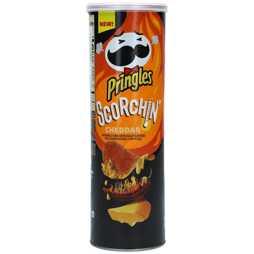 detail Pringles Scorchin´ Cheddar 158 g (MHD - 31.08.2025)