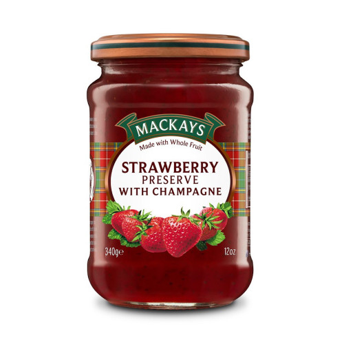 detail Mackays Strawberry Preserve With Champagne 340 g