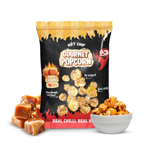 detail Hot Chip Spicy Caramel Popcorn 120 g