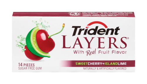 detail Trident LAYERS Cherry & Lime 35 g