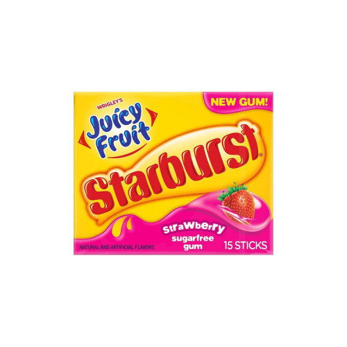 detail Juicy Fruit Starburst Strawberry gum 40,5 g