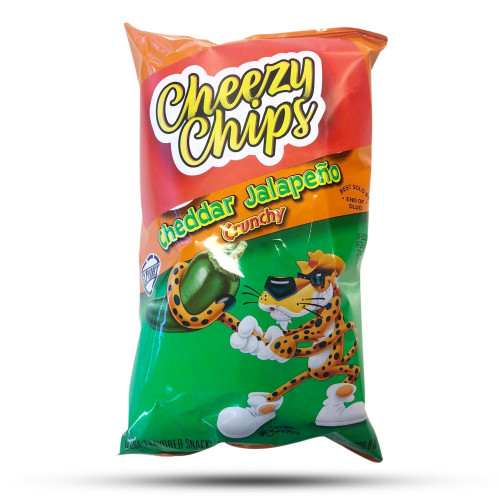 detail Cheezy Chips Cheddar Jalapeno Crunchy 226 g