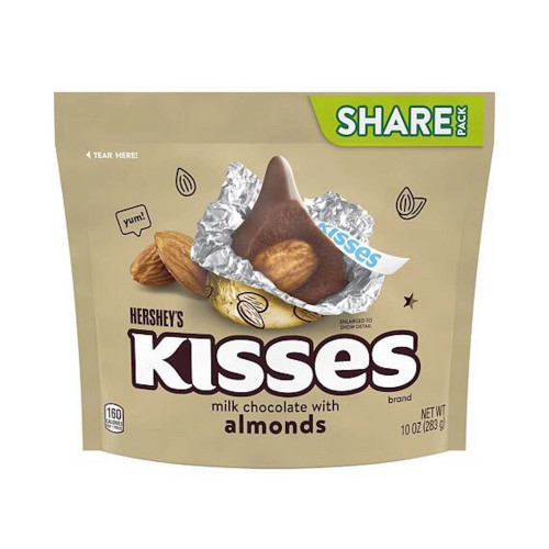 detail Hershey's Kisses Almonds Milk Chocolate 283 g
