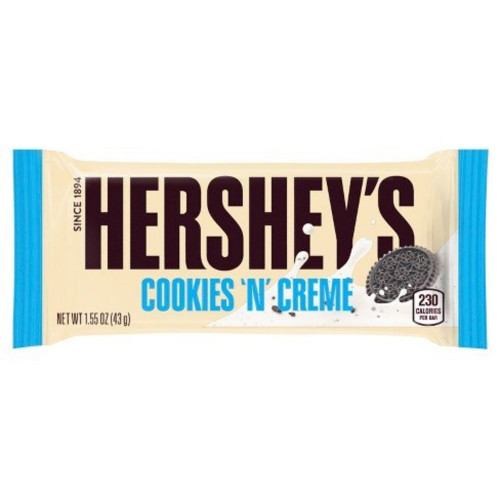 detail Hersheys Cookies & Cream Chocolate 43 g