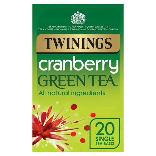 detail Twinings Cranberry Green Tea 20 Tea Bag 40 g
