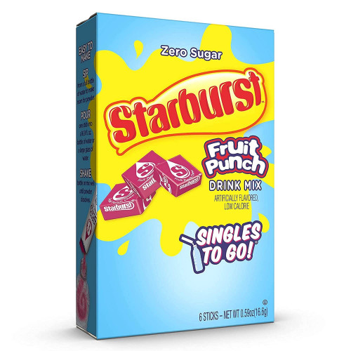 Starburst Fruit Punch Zero Sugar Drink Mix 17 g