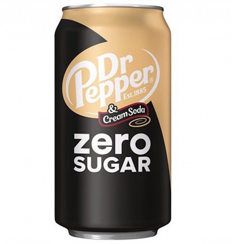 detail Dr. Pepper & Cream Soda Zero Sugar 355 ml