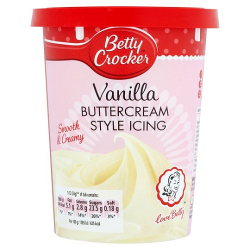 detail Betty Crocker Butter Cream Vanilla Icing 400g