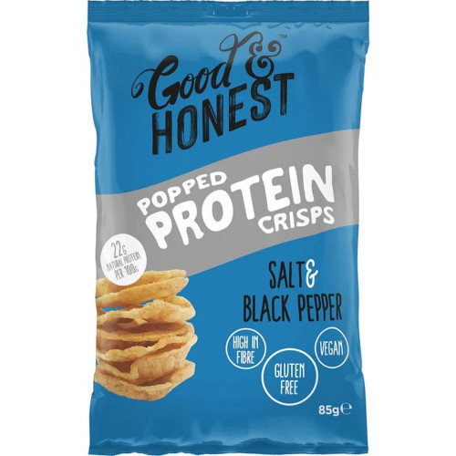 detail Good&Honest Salty Black Pepper Protein Crisps 85 g