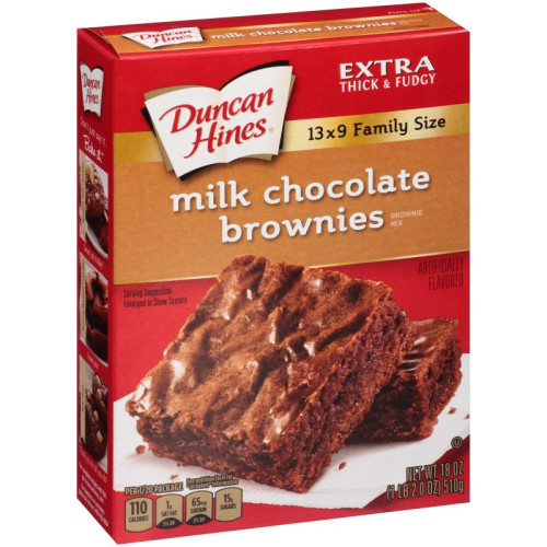 detail Duncan Hines Milk Chocolate Brownie Mix 510 g