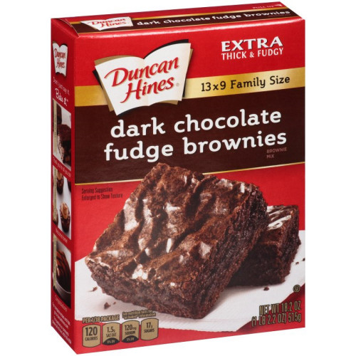 detail Duncan Hines Dark Chocolate Brownie Mix 510 g