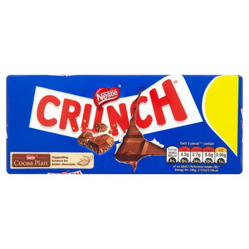detail Nestle Crunch Milk Chocolate 100 g