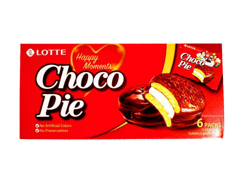 detail Lotte Choco Pie 6 Packs 168 g