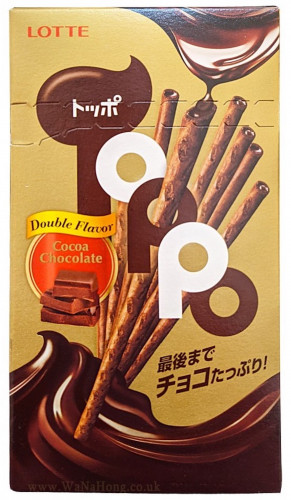 detail Lotte Toppo Cocoa Chocolate 40 g
